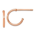 thumbnail image 1 of 14k Rose Gold 1.2 X 12mm Polished Post Hoop Earrings 12x12mm Wide 1.2mm Thick Hoop Earring for Women, 1 of 2