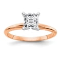 thumbnail image 1 of 14k Rose Gold 1.3ct. 6mm Princess Moissanite Solitaire Engagement Ring Size 5.5, 1 of 3