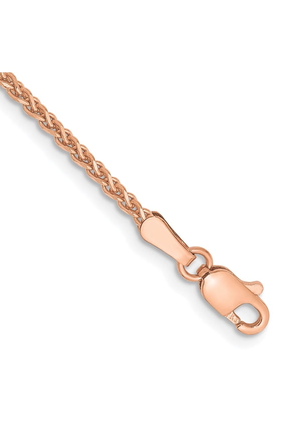 14k Rose Gold 1.4mm Spiga Chain Bracelet Fine Jewelry For Women Gifts For Her, 7"