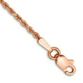 thumbnail image 1 of 14k Rose Gold 1.50mm Sparkle-Cut Rope With Lobster Clasp Chain Bracelet 7 Inch Link Bracelet for Women and Men, 1 of 2