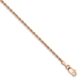 thumbnail image 1 of 14k Rose Gold 1.8mm Diamond-cut Rope Chain Anklet, 1 of 3