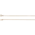 thumbnail image 1 of 14k Rose Gold 1mm Solid Cable 24 Inch Chain Chain Necklace for Women and Men - 2.8 Grams, 1 of 2