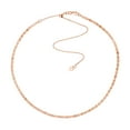 thumbnail image 1 of 14k Rose Gold 2.7mm Chain Adjustable Choker Necklace 17 Inch Choker Necklace for Women and Men, 1 of 2