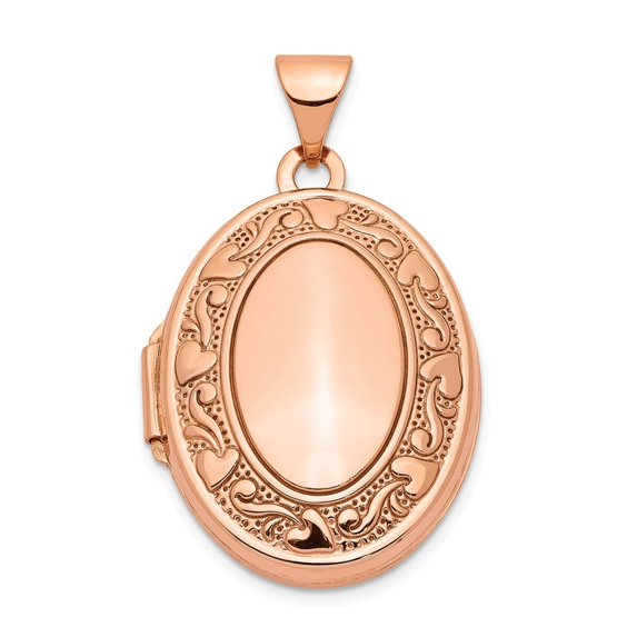 14k Rose Gold 21mm Oval Locket - 1.4 Grams