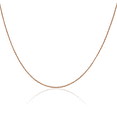 thumbnail image 1 of 14K Solid Rose Pink Gold 1.10mm Box Link Chain Necklace, 1 of 4