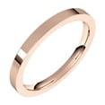 thumbnail image 1 of 14k Rose Gold 2mm Flat Comfort-Fit Band Ring Size 7 Ring for Women and Men - 2.8 Grams, 1 of 2