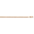 thumbnail image 1 of 14k Rose Gold 2mm Solid Diamond Cut Rope Chain w/ Lobster Clasp 24", 1 of 1