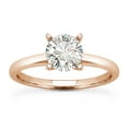 thumbnail image 1 of 14k Rose Gold 3 Ct Round Moissanite Women Stud Rings Sizes 5-10 Plated by Paris Jewelry, 1 of 4