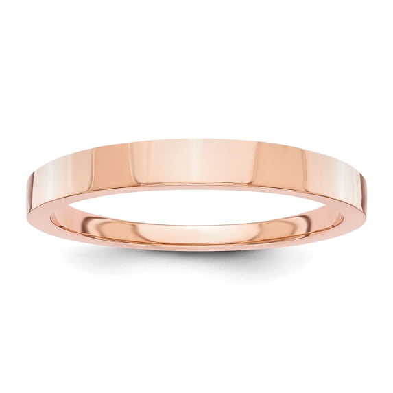14k Rose-Gold 3mm Tapered Polished Band STK12