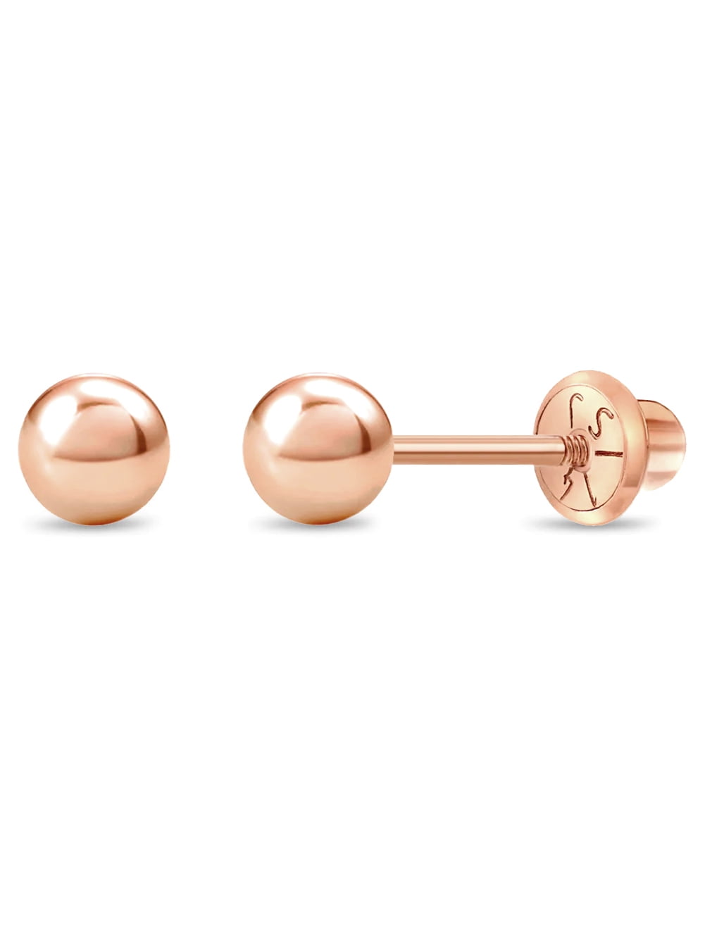 Buy 14K Rose Gold Screw Back Earring Backings Only Online at