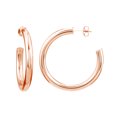 thumbnail image 1 of 14k Rose Gold 4x35mm Open Hoop Earrings Earrings Hoop Earring for Women, 1 of 2