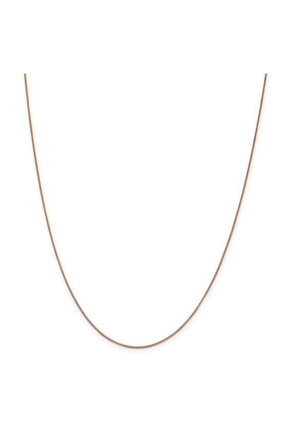 14k Rose Gold .70mm Box Link Chain