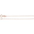 thumbnail image 1 of 14k Rose Gold .75mm Necklace - .5 Grams - 16 Inch Rope Chain With Spring Ring, 1 of 2