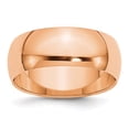 thumbnail image 1 of 14k Rose Gold 8mm Half Round Wedding Band Size 10 RHR080, 1 of 2