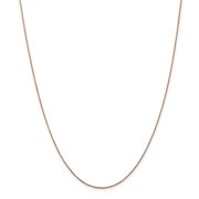 JEWELRYWEB 14k Rose Gold .8mm Sparkle Cut Cable Chain Necklace 30 Inch Jewelry for Women - 1.8 Grams