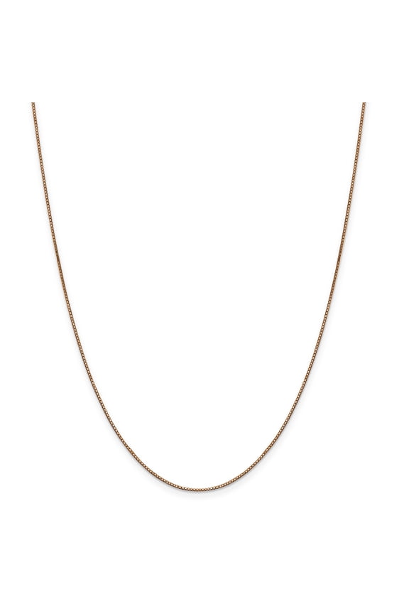 14k Rose Gold .9mm Box Link Chain