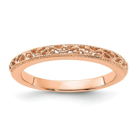14k Rose Gold Band Ring - Size 6