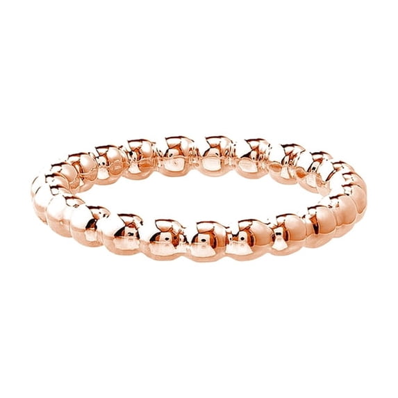 14k Rose Gold Bead Ring Size 6 Ring for Women