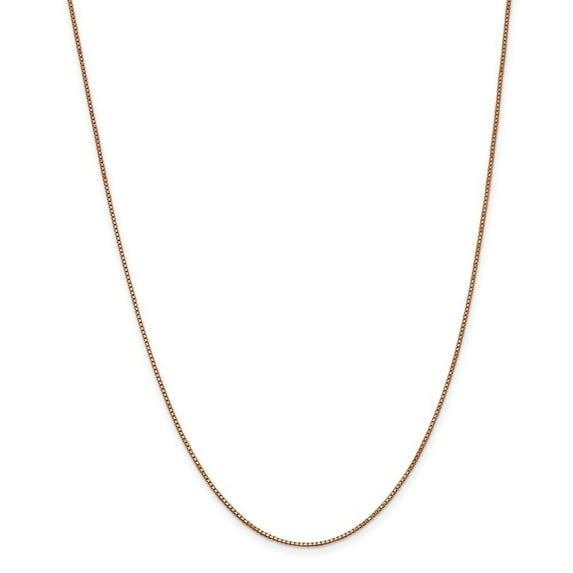 14k Rose Gold Box Link Chain - 1.6 Grams - 8 Inch - 1mm - Lobster Claw