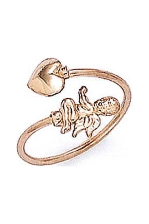 14k Rose Gold Cupid Toe Ring - .9 Grams