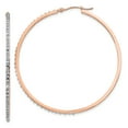 thumbnail image 1 of 14k Rose Gold Diamond Fascination Round Hinged Hoop Earrings, 1 of 1