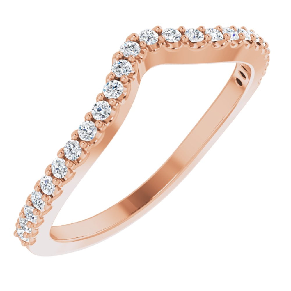 14k Rose Gold Diamond Matching Bridal Wedding Engagement Anniversary ...