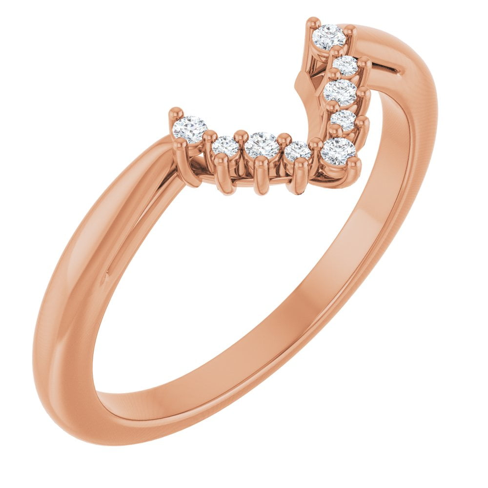14k Rose Gold Diamond Matching Bridal Wedding Engagement Anniversary ...