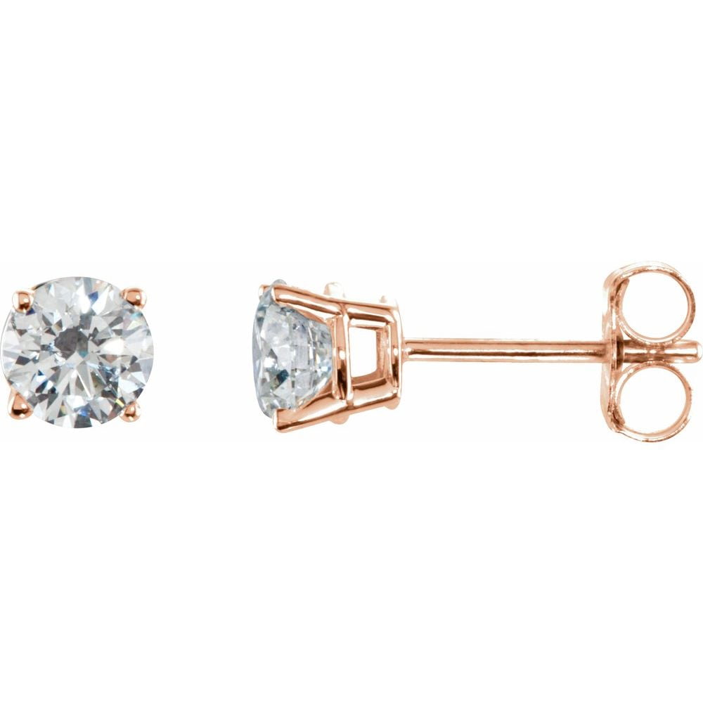Trendy Rose Gold Diamond Earrings for Women