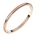 thumbnail image 1 of 14k Rose Gold Half Round 1.5mm Lightweight Half Round Light Band Size 7 Ring for Women and Men, 1 of 2