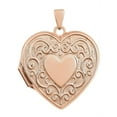 thumbnail image 1 of 14k Rose Gold Heart Scroll Design Locket - 3/4 Inch X 3/4 Inch in Solid 14K Rose Gold, 1 of 1