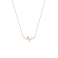 thumbnail image 1 of 14k Rose Gold Heartbeat Adjustable Necklace Sparkle-Cut Cable Chain - 2.0 Grams - 18 Inch, 1 of 3