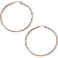 thumbnail image 1 of JewelStop 14k Rose Gold Hoop Earrings - 2 X 40 mm, 1 of 5