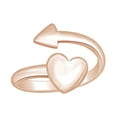 thumbnail image 1 of AFFY 14k Rose Gold Over Sterling Silver Heart Arrow Adjustable Engagement Ring For Women, 1 of 1