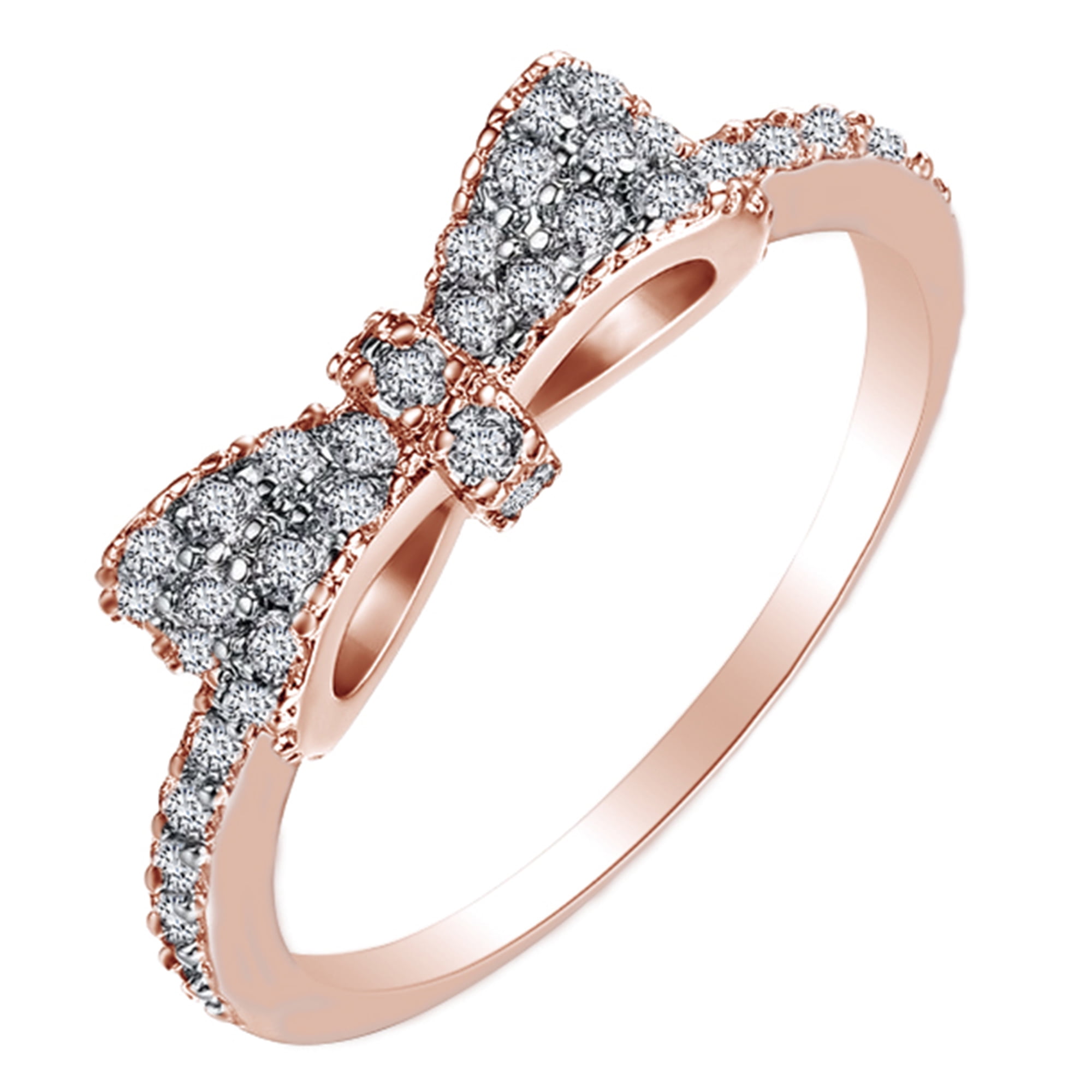 Rose gold hotsell bow ring
