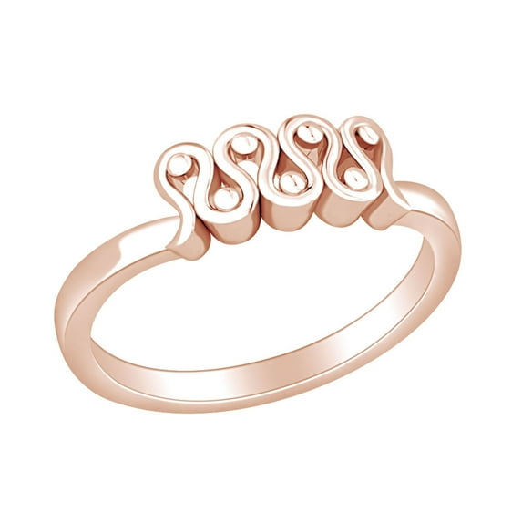 AFFY 14k Rose Gold Over Sterling Silver Wave Band Ring