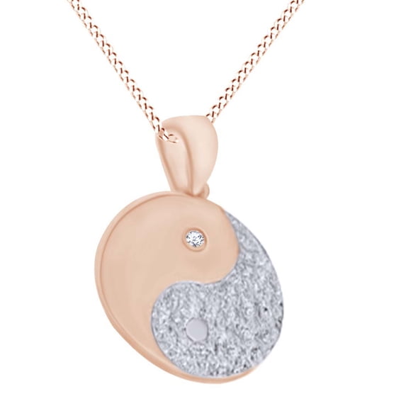 AFFY 14k Rose Gold Over Sterling Silver Yin & Yang Pendant Necklace