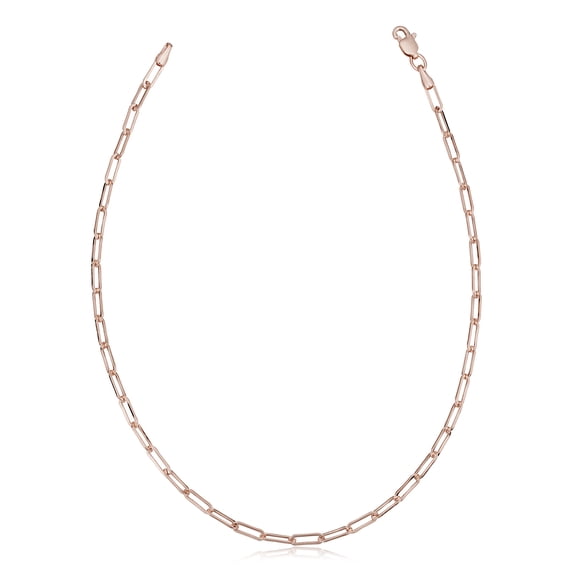 Au Naturale 14k Rose Gold Paperclip Link Chain Bracelet (2.5 mm, 7 inch)