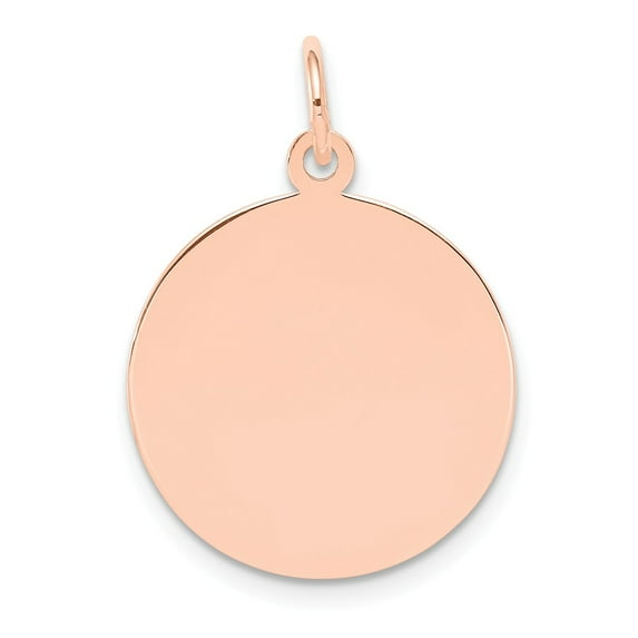 14k Rose Gold Plain .009 Gauge Circular Engraveable Disc Charm