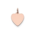 thumbnail image 1 of 14k Rose Gold Plain .011 Gauge Engraveable Heart Disc Charm - .6 Grams - Measures 18x14mm Wide, 1 of 2