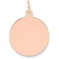 thumbnail image 1 of 14k Rose Gold Plain .018 Gauge Circular Engraveable Disc Charm - 25mm, 1 of 6