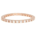 thumbnail image 1 of 14k Rose Gold Plated .925 Sterling Silver Crystal Eternity Band Ring, 1 of 2