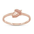 thumbnail image 1 of 14k Rose Gold Plated 925 Sterling Silver Lovely Tiny Acorn Promise Ring Jewlery for Her Women Valentine's Day Birthday Ring Size-5, 1 of 3