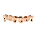 thumbnail image 1 of 14k Rose Gold Plated Drip Grillz Dripping Bottom Lower Teeth Melting Hip Hop Grills, 1 of 5