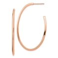 thumbnail image 1 of 14k Rose Gold Polished Knife Edge Oval 2mm Post Dangle Earrings TF1432R, 1 of 3