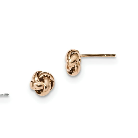 14k Rose Gold Polished Love Knot Post Earrings 14k Rose Gold Earrings