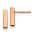 thumbnail image 1 of 14k Rose Gold Polished Post Earrings - 1.0 Grams - Measures 12.5x3mm Wide, 1 of 2