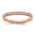 thumbnail image 1 of 14k Rose Gold Polished Size 8.5 Vintage 1/2 carat Diamond Complete Eternity Band, 1 of 5
