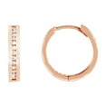 thumbnail image 1 of 14k Rose Gold Reversible Cubic Zirconia Earrings Stud Earring for Women, 1 of 2
