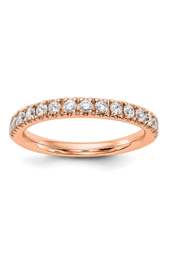 14k Rose Gold Ring Wedding Band Womens Diamond 0.495 ct True Origin 1/2 carat Lab Grown VS/SI D E F