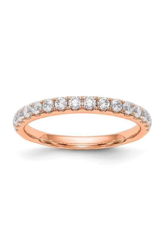 14k Rose Gold Ring Wedding Band Womens Diamond 0.56 ct True Origin 1/2 carat Lab Grown VS/SI D E F